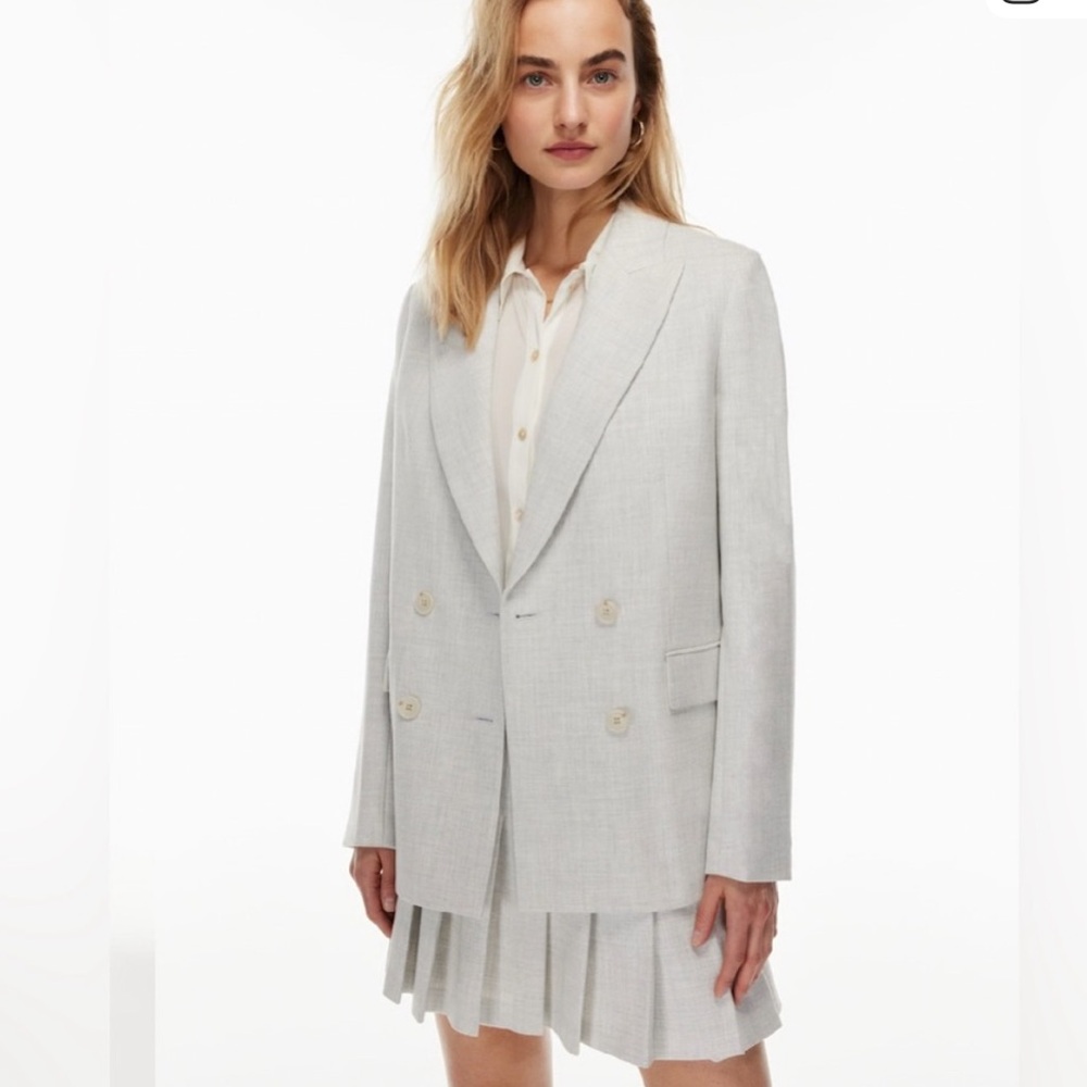 Aritzia Wilfred Juliet Skirt Heather Cloud White